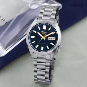[세이코]5 SRPL55K1 오토매틱 데이데이트 100미터방수 블루 다이얼 남자 메탈 시계 d7