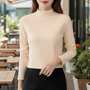 베이직 여성 6컬러 기모 슬림핏 목폴라티 LKT9518