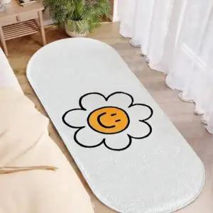 ( )대형 초극세사 스마일 현관매트 발매트 초극세사매트 플라워 플라워발매트