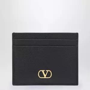 골드 로고 페블 가죽 카드 지갑 8W2P0AJ7SNP 0NO