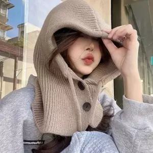 데일리 여성 바라클라바 따뜻한 니트 바라클라바 겨울 방한 목도리 워머