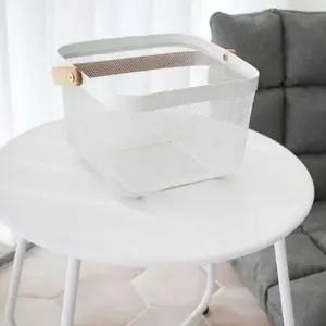 이동식 다용도 메쉬 바구니 빨래 화이트 메쉬 바구니 세탁 수납