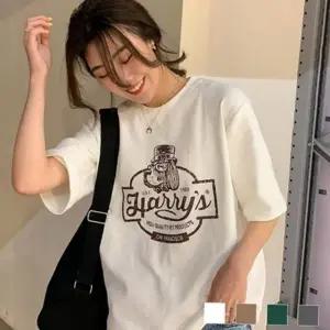 오버핏 여성 반팔 티셔츠 루즈핏 여성 라운드 티셔츠 빅사이즈 데일리