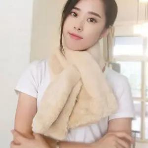 방한 여성 겨울 목도리 머플러 여성 퍼 목도리 니트 니팅