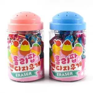284-1C] 700 롤리팝 캔디 지우개 (48개세트)