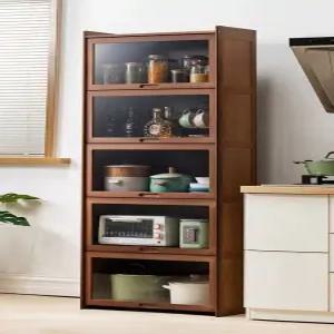 원목 카페형 진열장 접시장 수납장 주방 컵진열장 서랍형