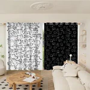 귀여운 창문 가리개 암막 캐릭터 11종 커튼 고양이