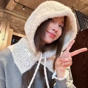 후드 여자 바라클라바 방한 니트 바라클라바 겨울 여성