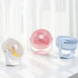 (색상 코랄핑크)탁상용 선풍기 360도 회전 써큘레이터겸용