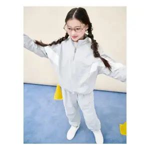 백화점정품 빈폴 키즈 어린이 상하복 세트 [빈폴키즈]배색 반집업 플리스 안감 겨울 상하 - 라이트 그 어린