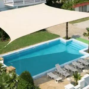 ( )사각 차양막 야외 방수 차양 천막 테라스 그늘막 4X5