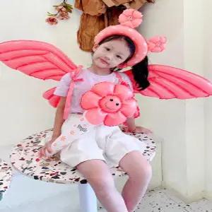 데이지 해바라기 스마일 풍선 캐릭터 생일 촬영 소품