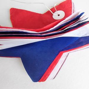 1PCX3Meter 빨간색 파란색 흰색 종이 화환 7월 4일 미국 독립 기념일 축하 장식 파티 매달려 f