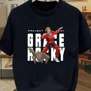 프로젝트 헤일메리 반팔 티셔츠 그래픽 프린팅 오버핏 순면 남녀공용 여름 캐주얼