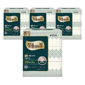 잘풀리는집 명품 로션 미용티슈 230매 3입 4팩