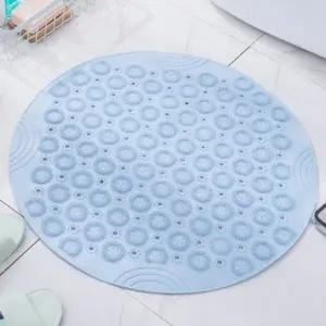 (색상 그레이)흡착식 욕실 발 매트 브러쉬 실리콘 발 매트 어린이 임산부