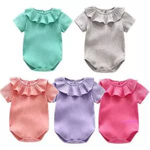 골지 컬러풀 반팔 바디슈트hij303