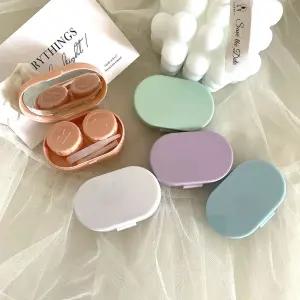 파스텔 거울 렌즈집게 렌즈케이스 세트 5컬러 wgh4+2gcQ
