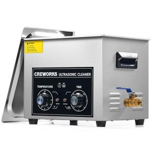 CREWORKS 10L 히터 타이머 세척기 240W 도구 실험 자동 부품 스틸 스테인리스 안경 6갤런