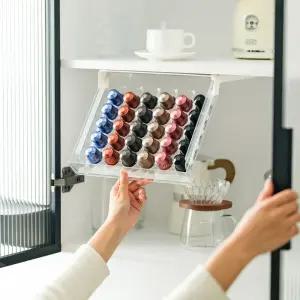 커피 캡슐 슬라이딩 홀더 서랍형 보관함 DD-13389 함형 케이스 공중부양 에스프레소 거치대 수납