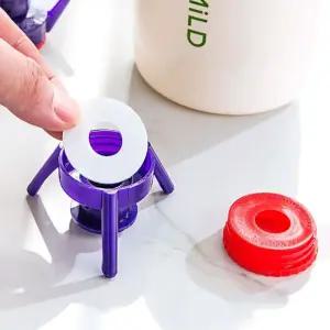시럽보관캡 샴푸 병마대 다양한액체 알뜰하게 절약뚜껑 6p스탠드 주방용기 누출방지 용품 아이디어소품 세