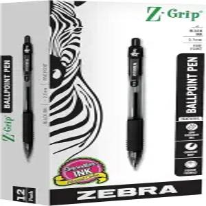 Zebra 펜 Z-Grip 접이식 볼펜 부드러운 잉크 파인 포인트 0.7mm 학교 및 사무용품 노트 필기 저널 플래너