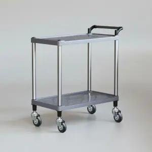 다용도 2단 이동식 웨건 500x800x780 그레이 병원 카페 식당 배식카트