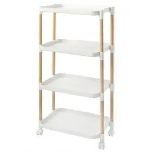 이동식선반 다용도 이동식 선반 4단 바퀴 트롤리 수납 트레이 1P