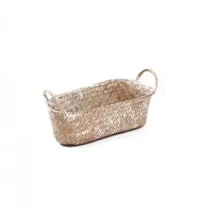 [생활] 바스켓 연베이지 수납 바구니 정리 손잡이 인테리어 라탄 대