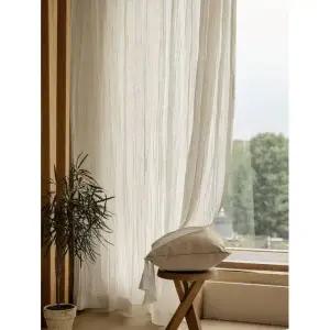 방한커튼 침실 거실 커튼 식 리넨 세미 쉐이딩