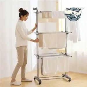 이불건조대 튼튼한 접이식 세탁물 건조대 이동식 행거 실내