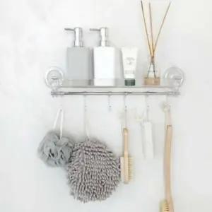 [SBD] 투명 다목적 선반 흡착식 걸이 무타공 후크