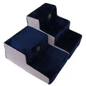 침대발판 강아지 애견 2단 스텝 삼각형 계단 발판 네이비 1P