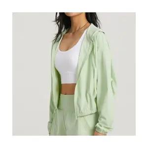 여사친 고급세련핏 후드 트레이닝 점퍼 아우터 래쉬가드 봄여름 쿨 자외선차단 아웃사이즈어 스트링 바람막