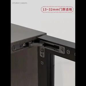 호환 보이지 않는 경첩 알루미늄 프레임 유리 도어 은폐 경첩 캐비닛 도어 유압 버퍼 상하 회전 샤프트 2