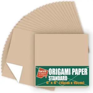 타로의 종이접기 스튜디오 표준 6인치 단면 단색 베이지 50매 모두 동일한 색상 스퀘어 이지 폴드 프리미엄