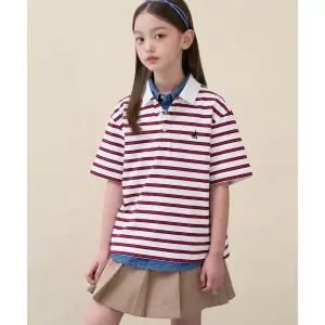 빈폴 키즈 BI6342U041 멀티 스트라이프 럭비 반소매 티셔츠 화이트 988500