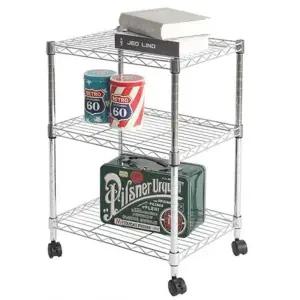 다용도 메탈 이동식 베란다 세탁실 수납함 선반 3단