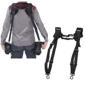 [골드스마일]조끼 카메라 촬영 DSLR 슬링 사진 더블 스트랩