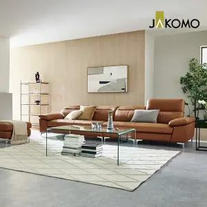 [신세계라이브쇼핑][자코모][장기무이자] 대디 6인 기능성 천연면피 소가죽 소파+스툴