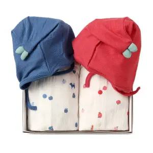 [롯데백화점]블루독베이비 BL+RD스윗애플세트우주복 선물세트 46170-041-12+46170-041-13  출산백일돌선물