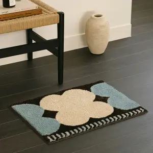 블룸 터프팅 롱파일 자카드 발매트 미니러그 45x62cm