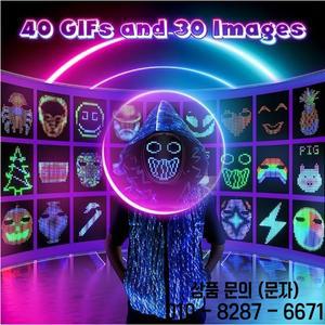 제스처 감지 14세 이상와 LED 마스크 할로윈 파티 축제 공연을위한 전자 조명 빛나는