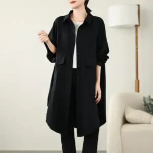 셔츠 큰사이즈 봄 롱 아우터 바람막이 간절기 F982931 남방 가을 3컬러