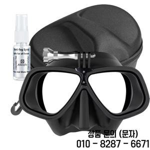 심해 다이빙 스노클링 및 위한 GoPro 마운트가 있는 스쿠버 마스크 군용 알루미늄 합금 프레임