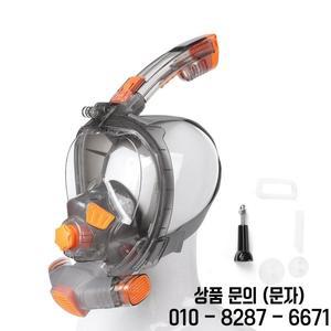 2X 스노클 마스크 남녀 공용 스쿠버 수중 풀페이스 다이빙 180도 시야 안티포그 안티누수(L/XL)