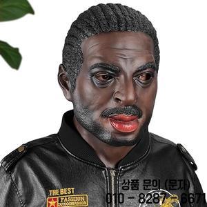 인기 블랙 마스크 천연 라텍스 소재 재미있는 트릭 세심한 정신 영화 질감