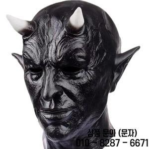 니우 혼 데몬 헤드 커버 새 블랙 풀 페이스 라텍스 유령의 집 비밀의 방 무서운 드레스드 마스크