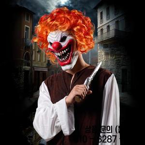 1PC 빨간 코 무서운 광대 마스크   할로윈 및 휴일 파티에 적합