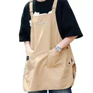 가벼운앞치마 주머니 남녀공용 꽃집 방수 H형 주방 그린 미용 앞치마 카페